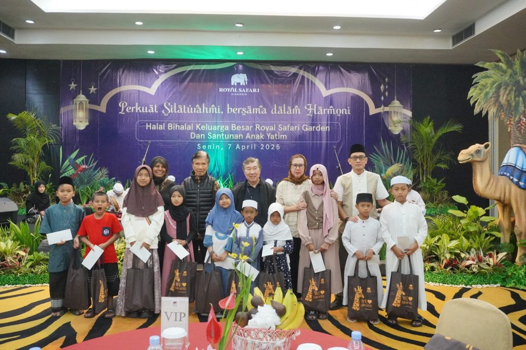 Pererat Silaturahmi, Royal Safari Garden Gelar Halal Bihalal dan Santunan Anak Yatim